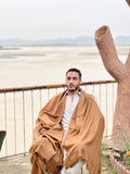BROWN PLAIN MEN SHAWL